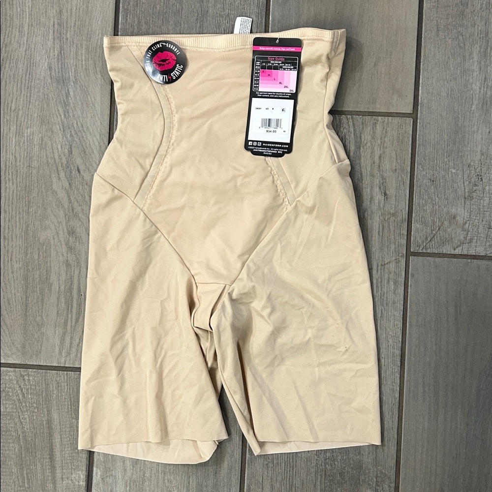 NWT Maidenform High Waist Thigh Slimmer Cool‎ Comfort Anti-Static Shapewear Firm - Picture 5 of 7